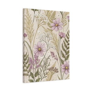 Wildflowers Pattern 090 - 18 in x 24 in Matte Canvas, Stretched, 1.25 in