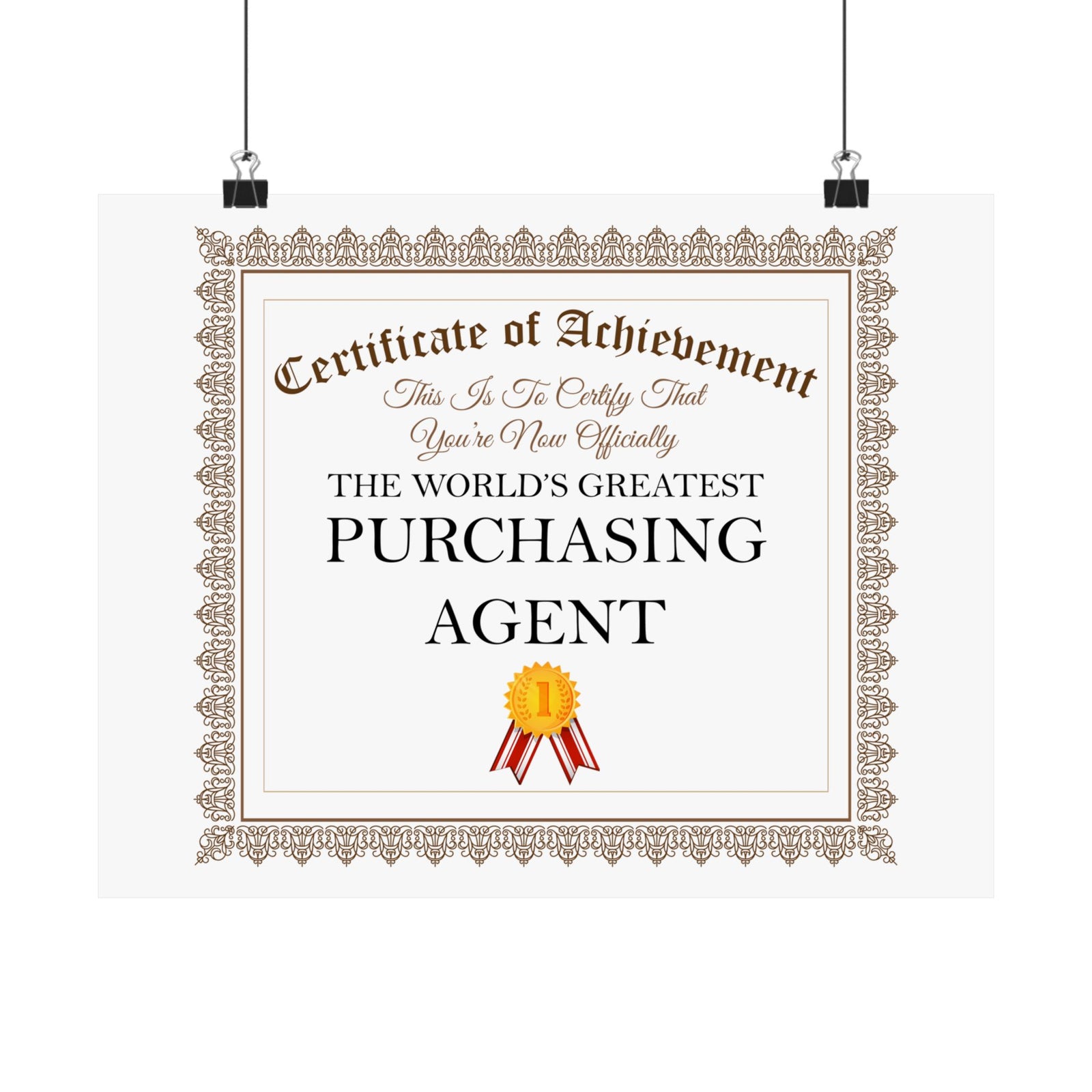 World's Greatest Purchasing Agent - 14 in x 11 in Matte Poster