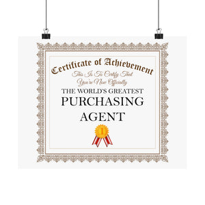 World's Greatest Purchasing Agent - 14 in x 11 in Matte Poster