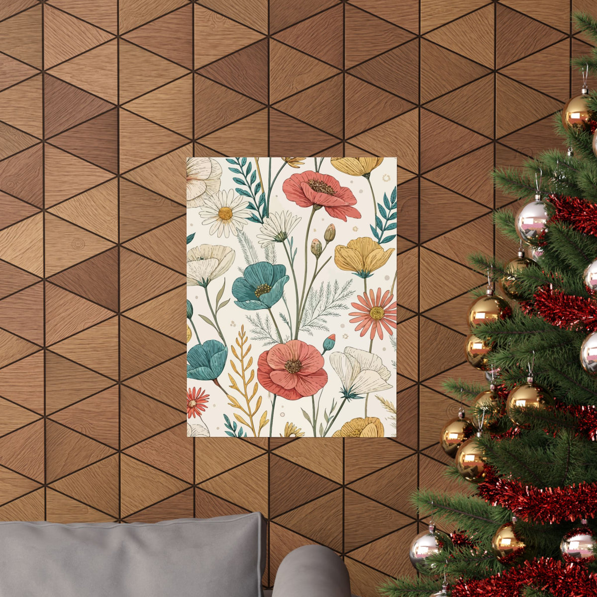 Wildflowers Pattern 066 - 18 in x 24 in Matte Poster