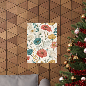 Wildflowers Pattern 066 - 18 in x 24 in Matte Poster