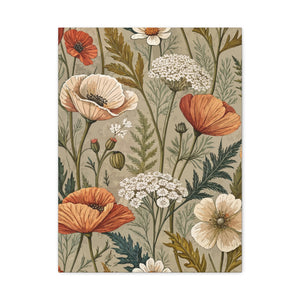 Wildflowers Pattern 139 - 18 in x 24 in Matte Canvas, Stretched, 1.25 in