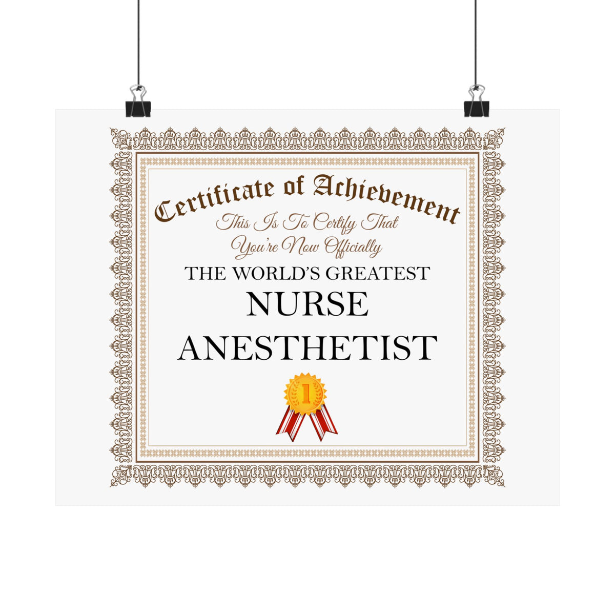 World's Greatest Nurse Anesthetist - 14 in x 11 in Matte Poster