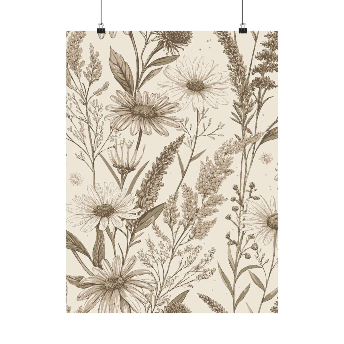 Wildflowers Pattern 046 - 18 in x 24 in Matte Poster