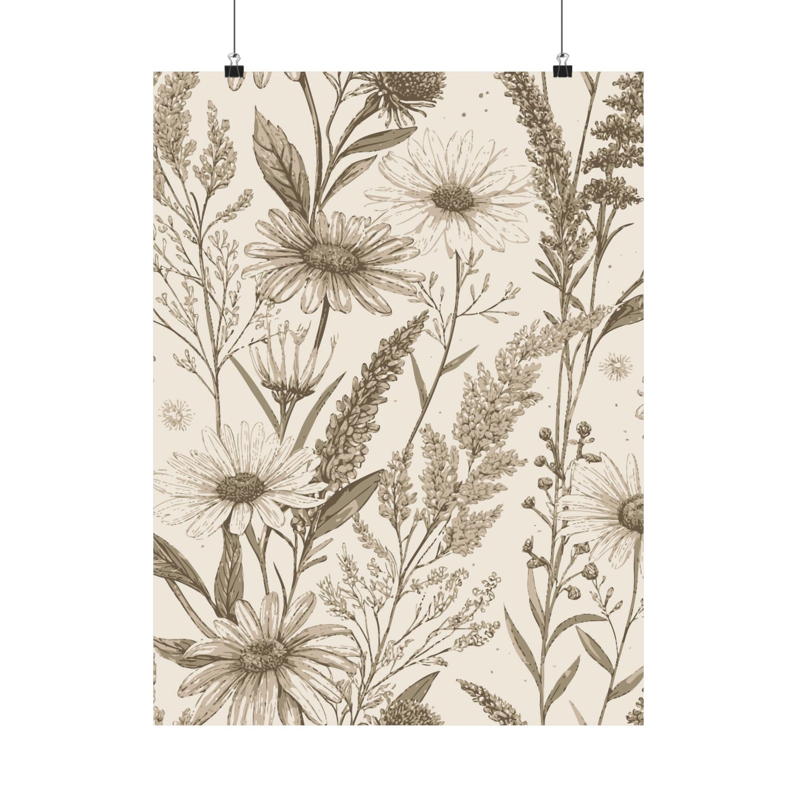 Wildflowers Pattern 046 - 18 in x 24 in Matte Poster