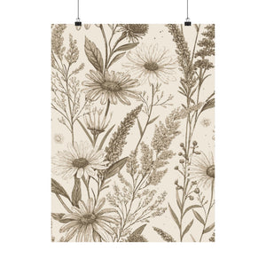 Wildflowers Pattern 046 - 18 in x 24 in Matte Poster