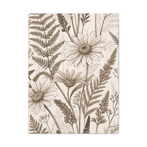 Wildflowers Pattern 176 - 18 in x 24 in Matte Canvas, Stretched, 1.25 in
