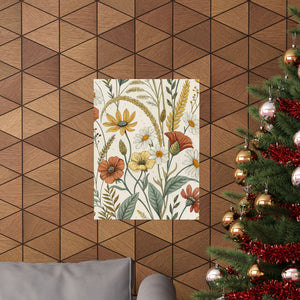 Wildflowers Pattern 001 - 18 in x 24 in Matte Poster