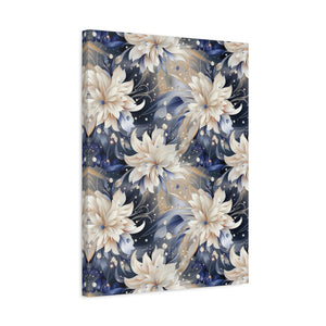Nocturnal Bloom Pattern 003 - 18 in x 24 in Matte Canvas, Stretched, 1.25 in