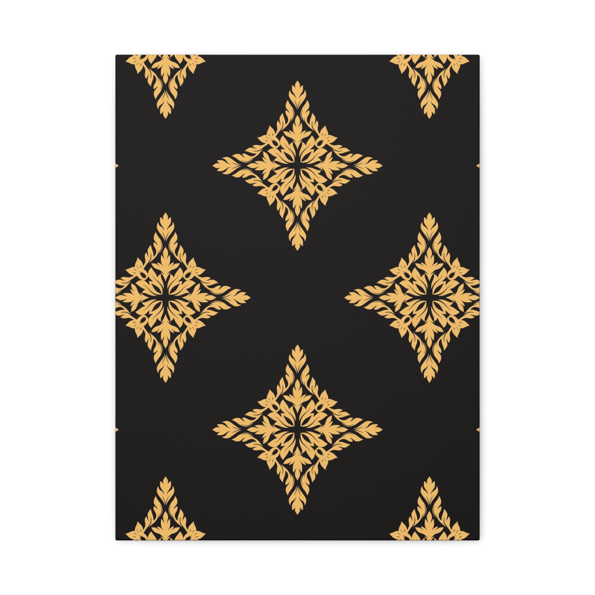 Damask Pattern 014 - 18 in x 24 in Matte Canvas, Stretched, 1.25 in