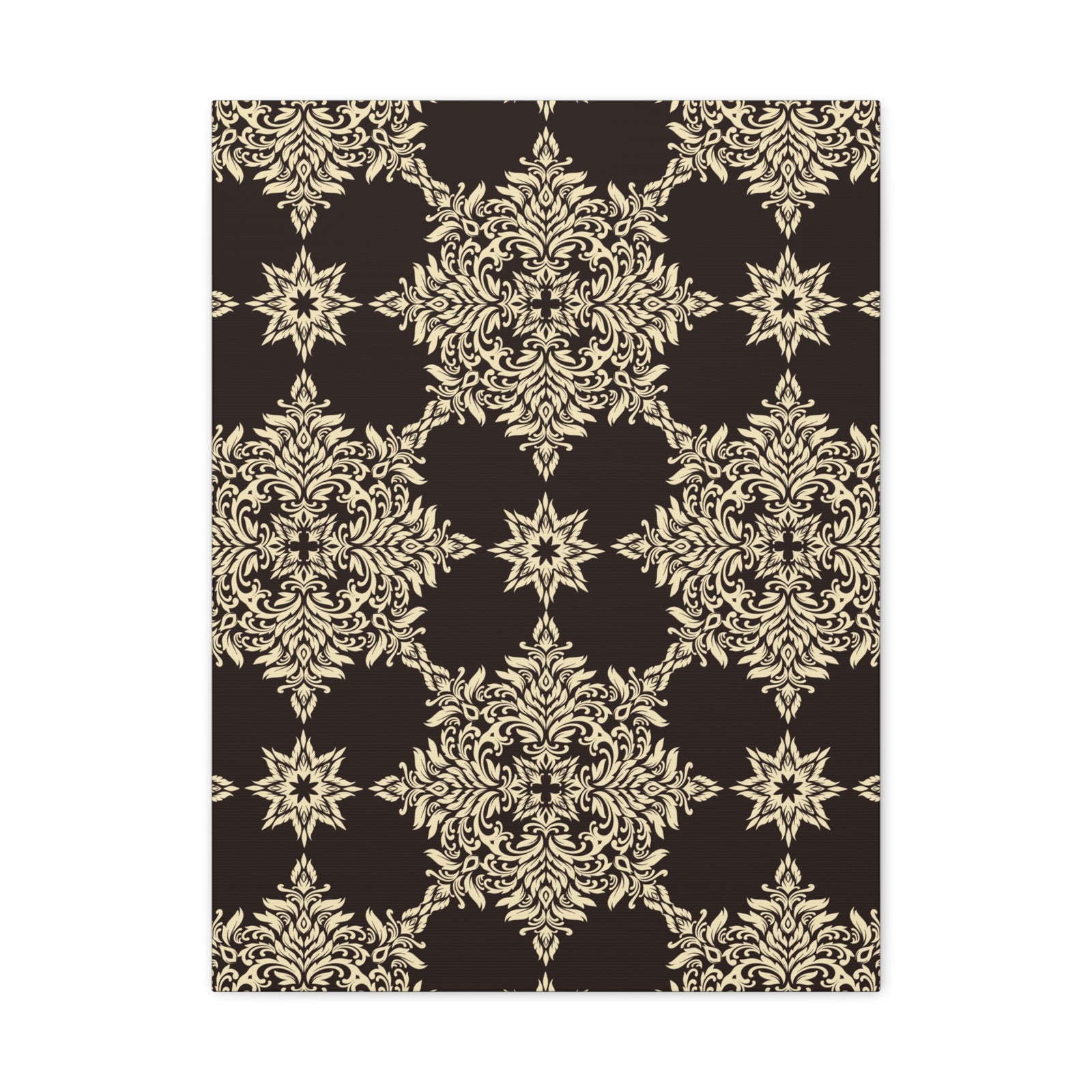Damask Pattern 015 - 18 in x 24 in Matte Canvas, Stretched, 1.25 in