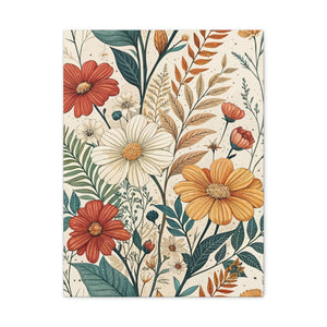 Wildflowers Pattern 069 - 18 in x 24 in Matte Canvas, Stretched, 1.25 in