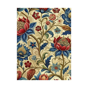 Folk Floral Pattern, Mongolian Inspired 02 - 18 in x 24 in Matte Poster