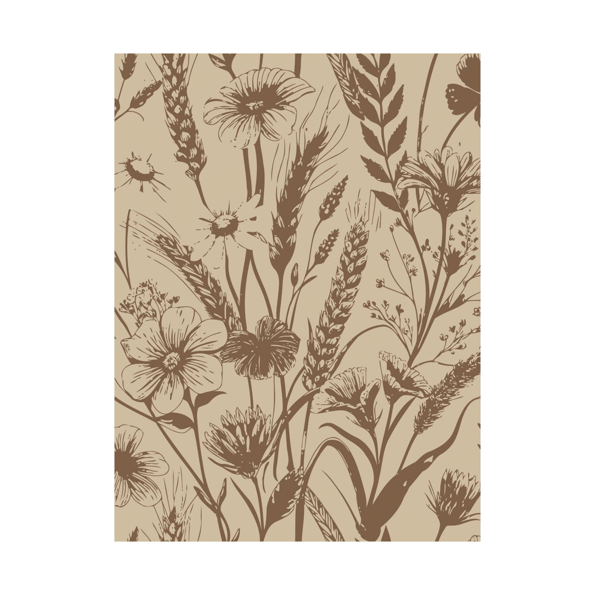 Wildflowers Pattern 173 - 18 in x 24 in Matte Poster