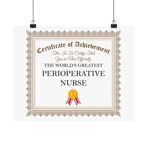 World's Greatest Perioperative Nurse - 14 in x 11 in Matte Poster