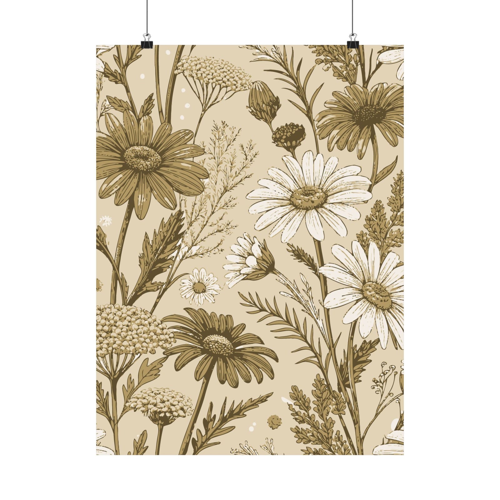 Wildflowers Pattern 014 - 18 in x 24 in Matte Poster