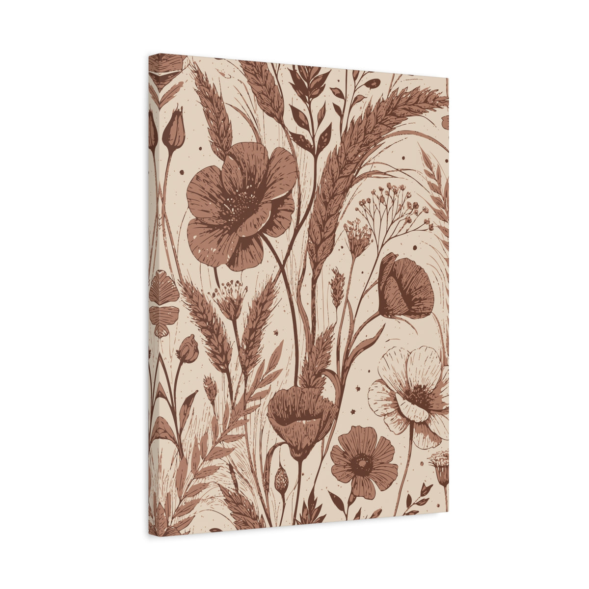 Wildflowers Pattern 094 - 18 in x 24 in Matte Canvas, Stretched, 1.25 in