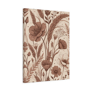 Wildflowers Pattern 094 - 18 in x 24 in Matte Canvas, Stretched, 1.25 in