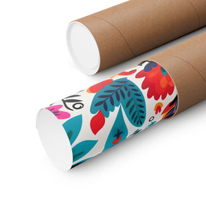 Mexican Floral Fiesta Pattern 051 - 18 in x 24 in Matte Poster