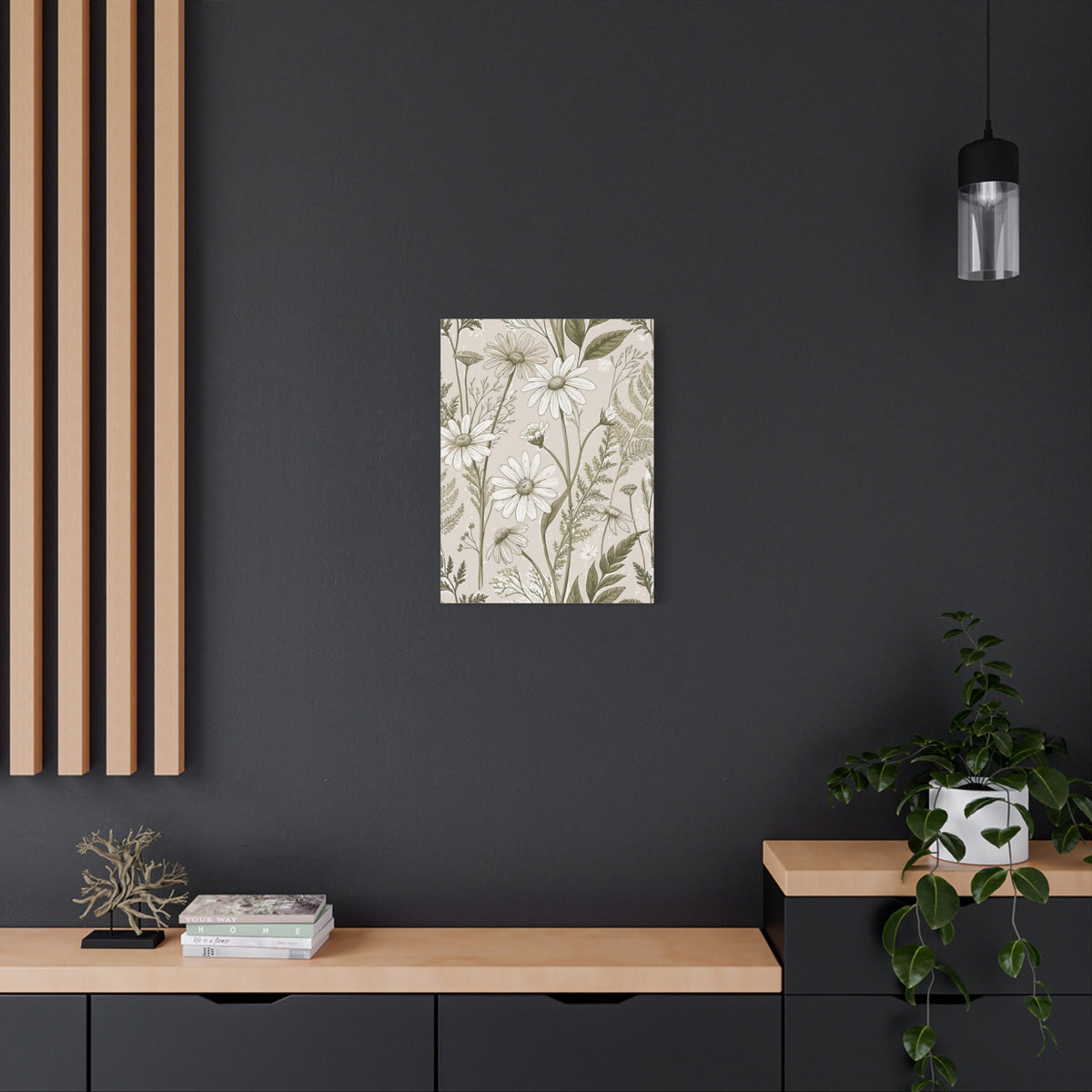Wildflowers Pattern 085 - 18 in x 24 in Matte Canvas, Stretched, 1.25 in