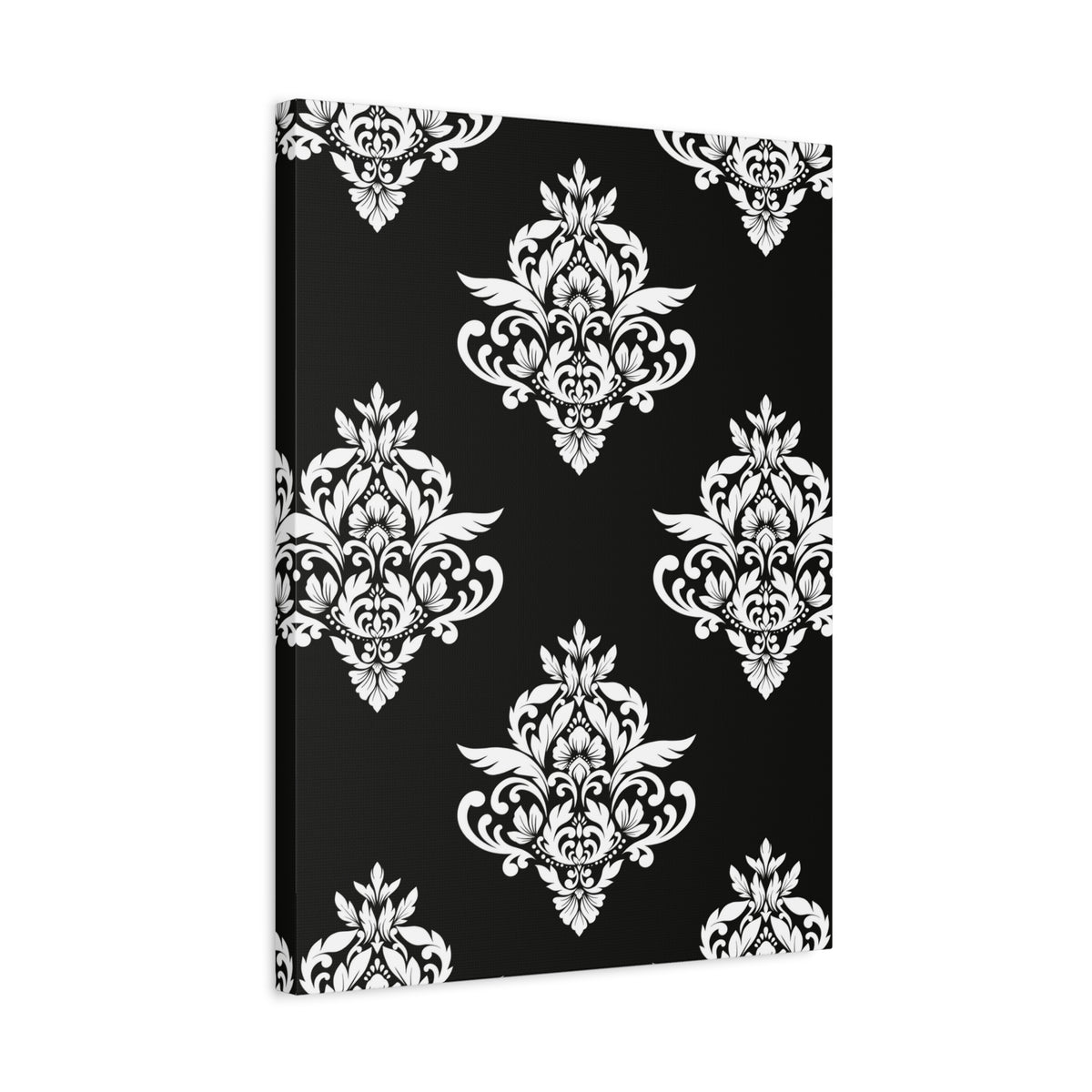 Damask Pattern 025 - 18 in x 24 in Matte Canvas, Stretched, 1.25 in
