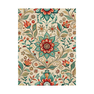 Folk Floral Pattern, Moroccan Inspired 02 - 18 in x 24 in Matte Poster