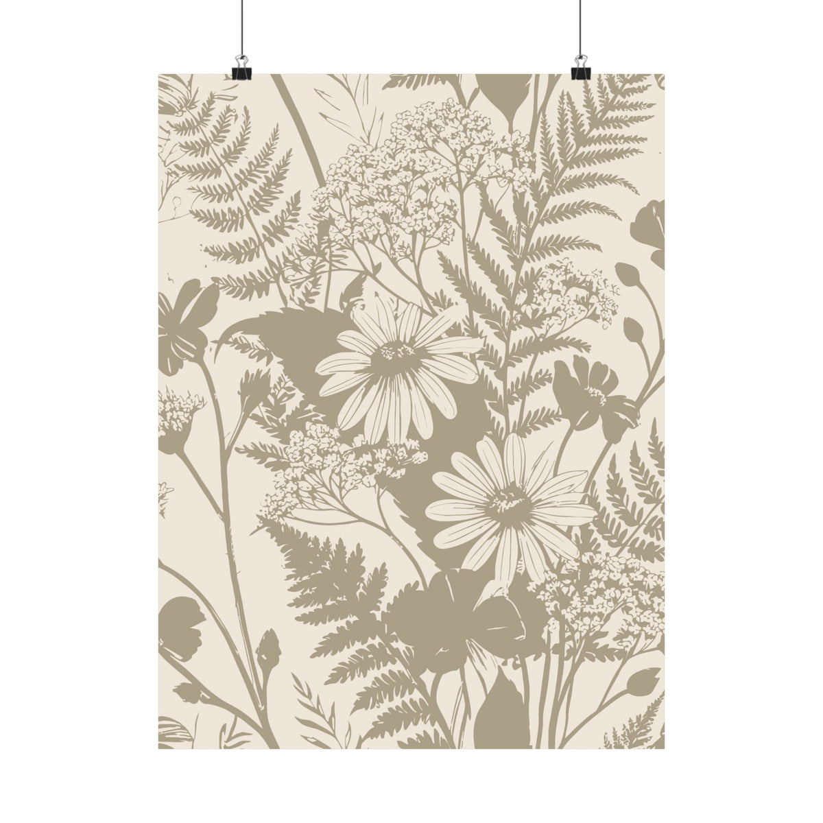 Wildflowers Pattern 125 - 18 in x 24 in Matte Poster