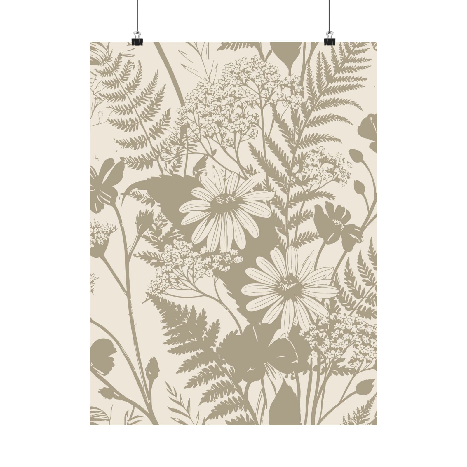 Wildflowers Pattern 125 - 18 in x 24 in Matte Poster