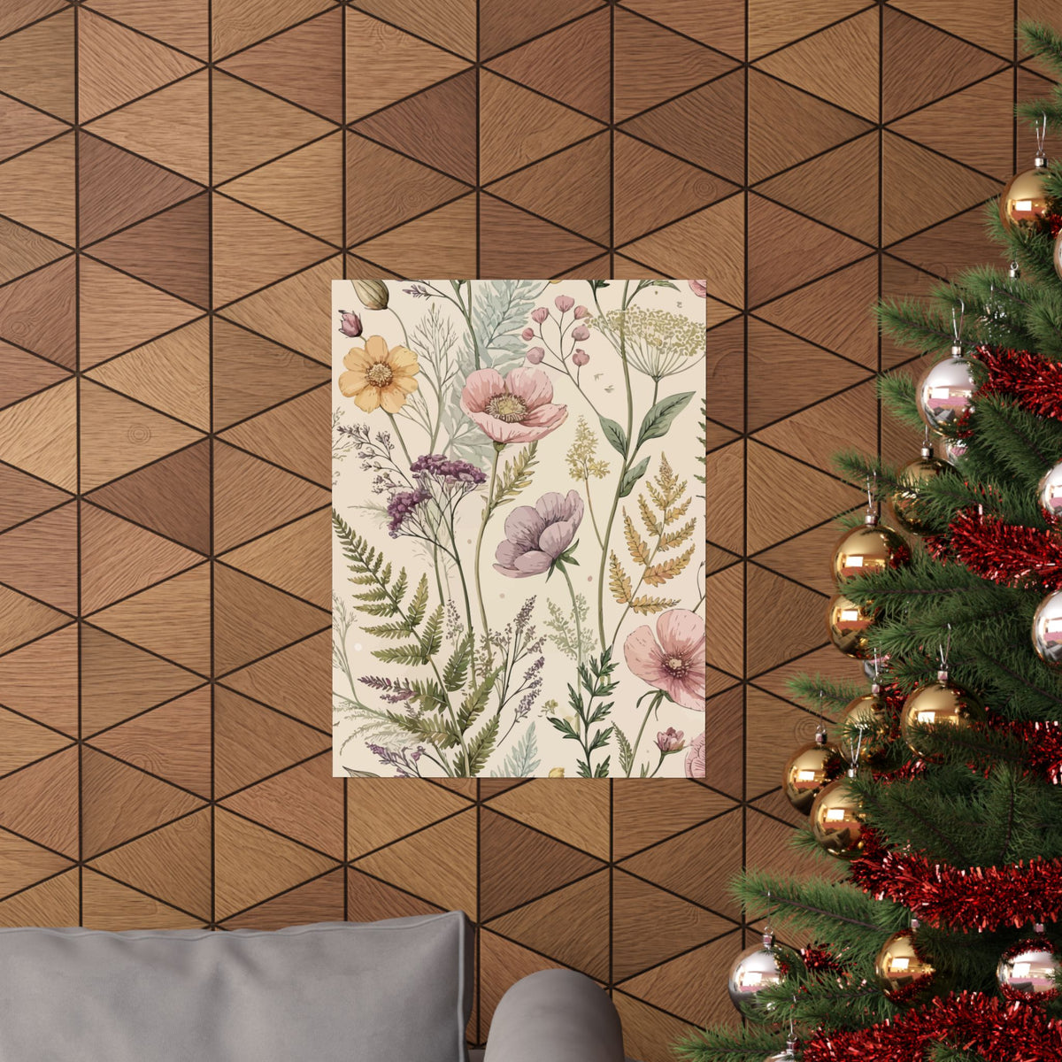 Wildflowers Pattern 052 - 18 in x 24 in Matte Poster