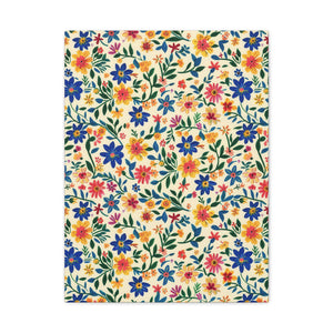 Mexican Floral Fiesta Pattern 006 - 18 in x 24 in Matte Canvas, Stretched, 1.25 in