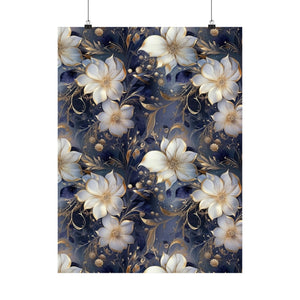Nocturnal Bloom Pattern 010 - 18 in x 24 in Matte Poster