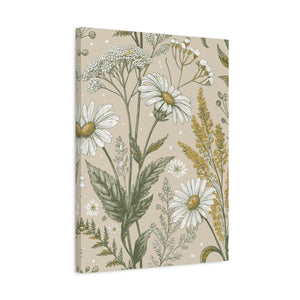 Wildflowers Pattern 157 - 18 in x 24 in Matte Canvas, Stretched, 1.25 in