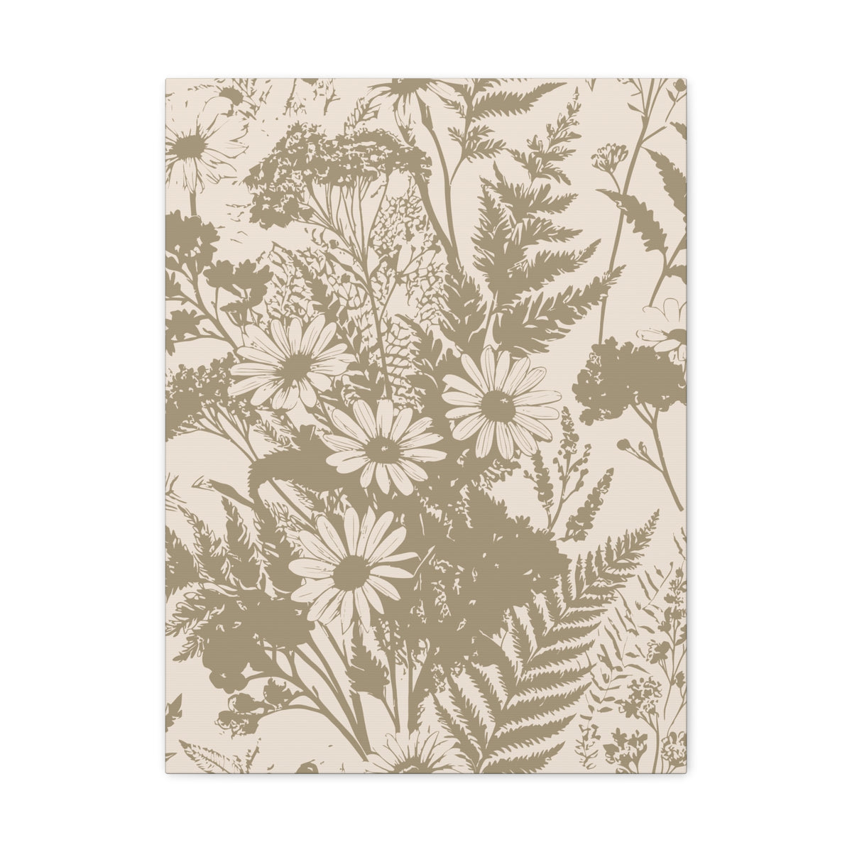 Wildflowers Pattern 154 - 18 in x 24 in Matte Canvas, Stretched, 1.25 in