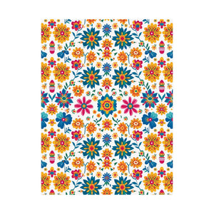 Mexican Floral Fiesta Pattern 025 - 18 in x 24 in Matte Poster