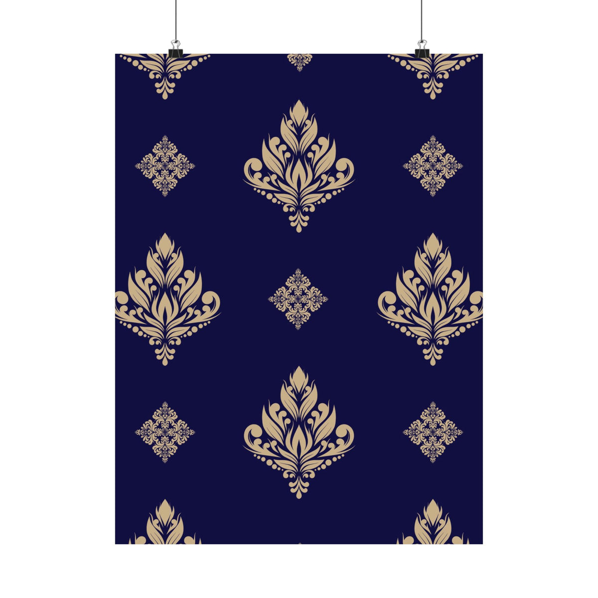 Damask Pattern 003 - 18 in x 24 in Matte Poster