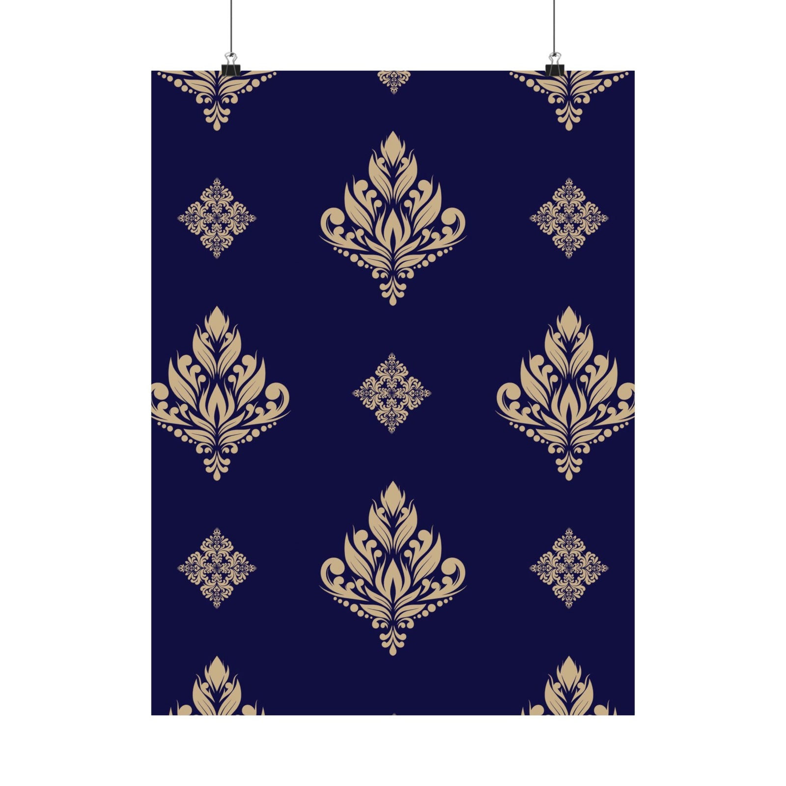 Damask Pattern 003 - 18 in x 24 in Matte Poster