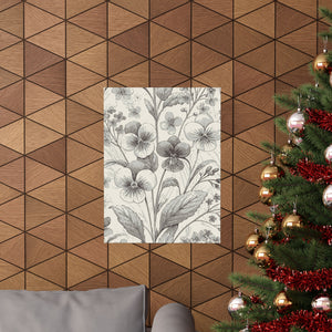 Wildflowers Pattern 159 - 18 in x 24 in Matte Poster