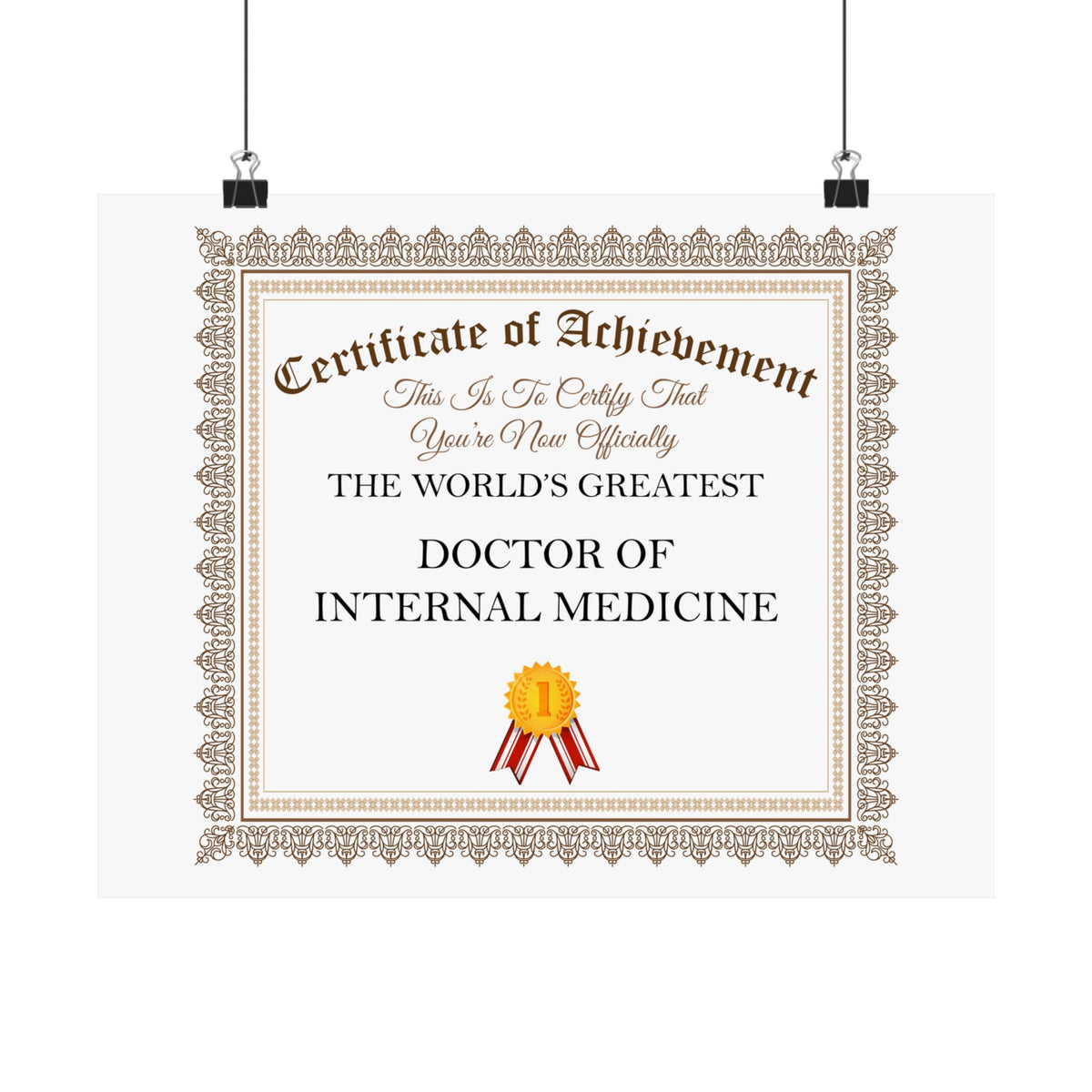 World's Greatest Doctor of Internal Medicine - 14 in x 11 in Matte Poster