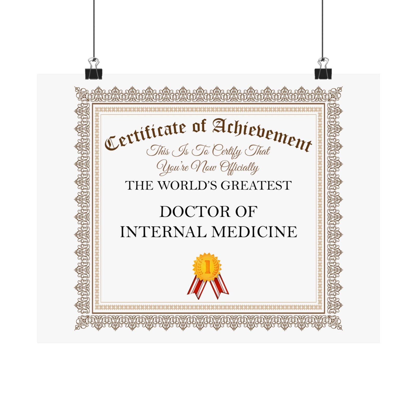 World's Greatest Doctor of Internal Medicine - 14 in x 11 in Matte Poster
