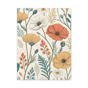 Wildflowers Pattern 065 - 18 in x 24 in Matte Canvas, Stretched, 1.25 in