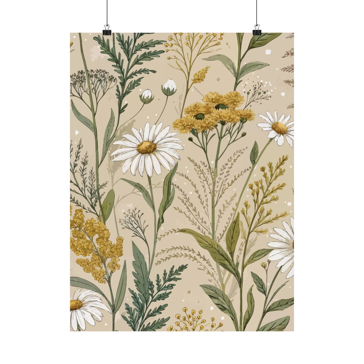 Wildflowers Pattern 138 - 18 in x 24 in Matte Poster