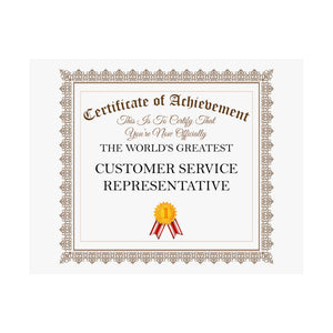World's Greatest Customer Service Representative - 14 in x 11 in Matte Poster