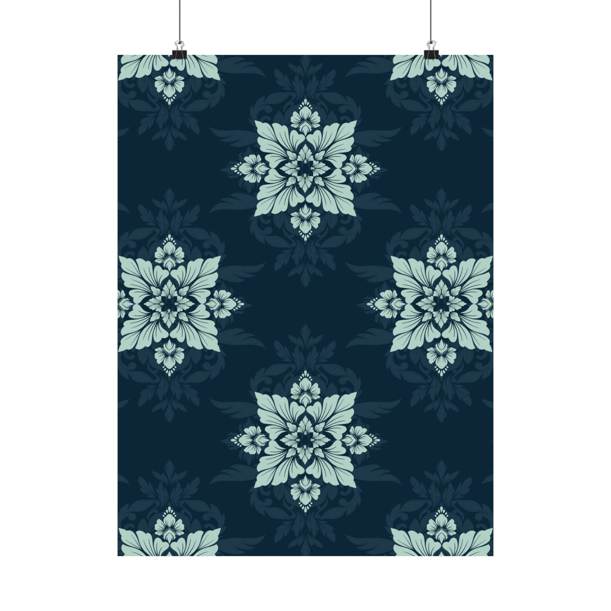 Damask Pattern 024 - 18 in x 24 in Matte Poster