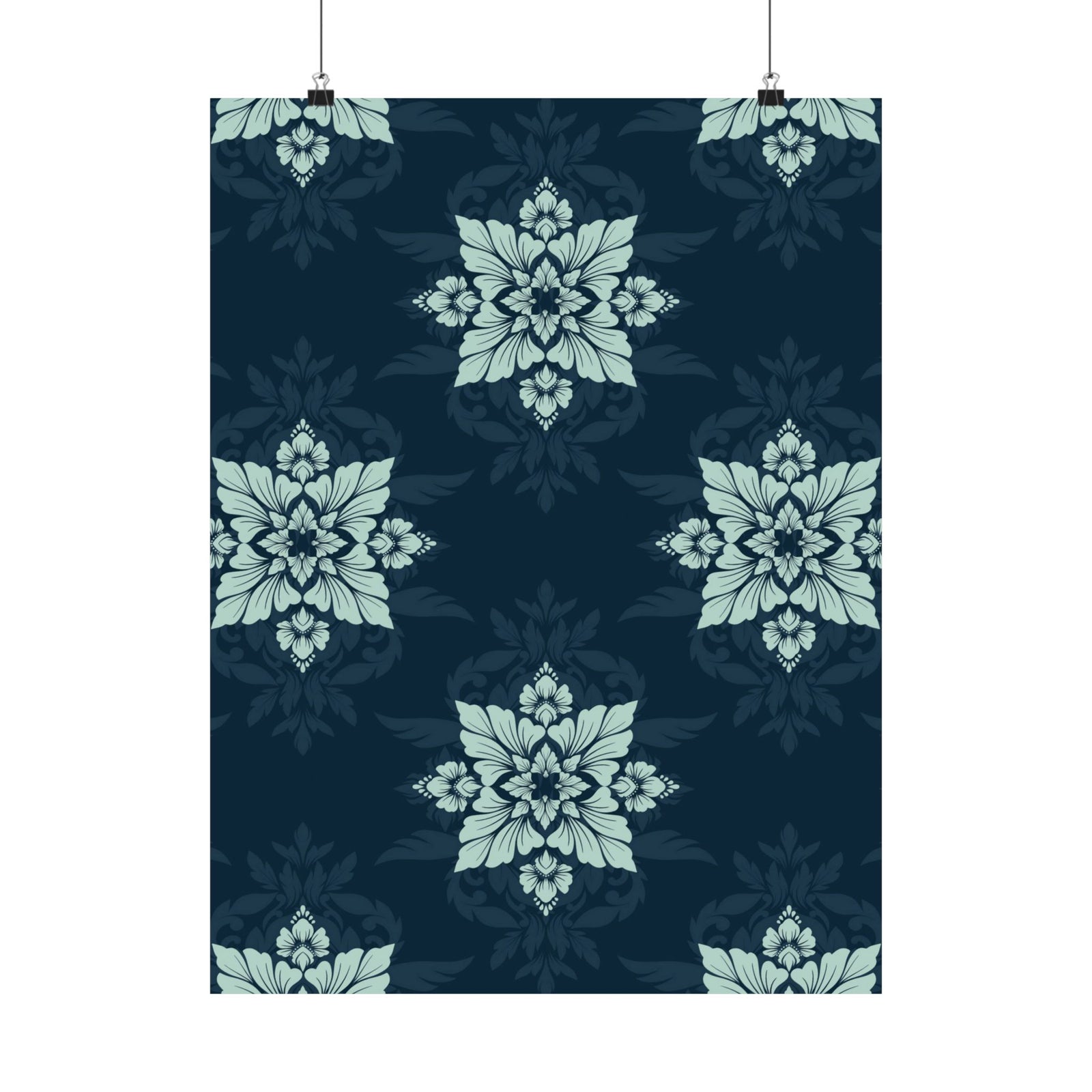 Damask Pattern 024 - 18 in x 24 in Matte Poster