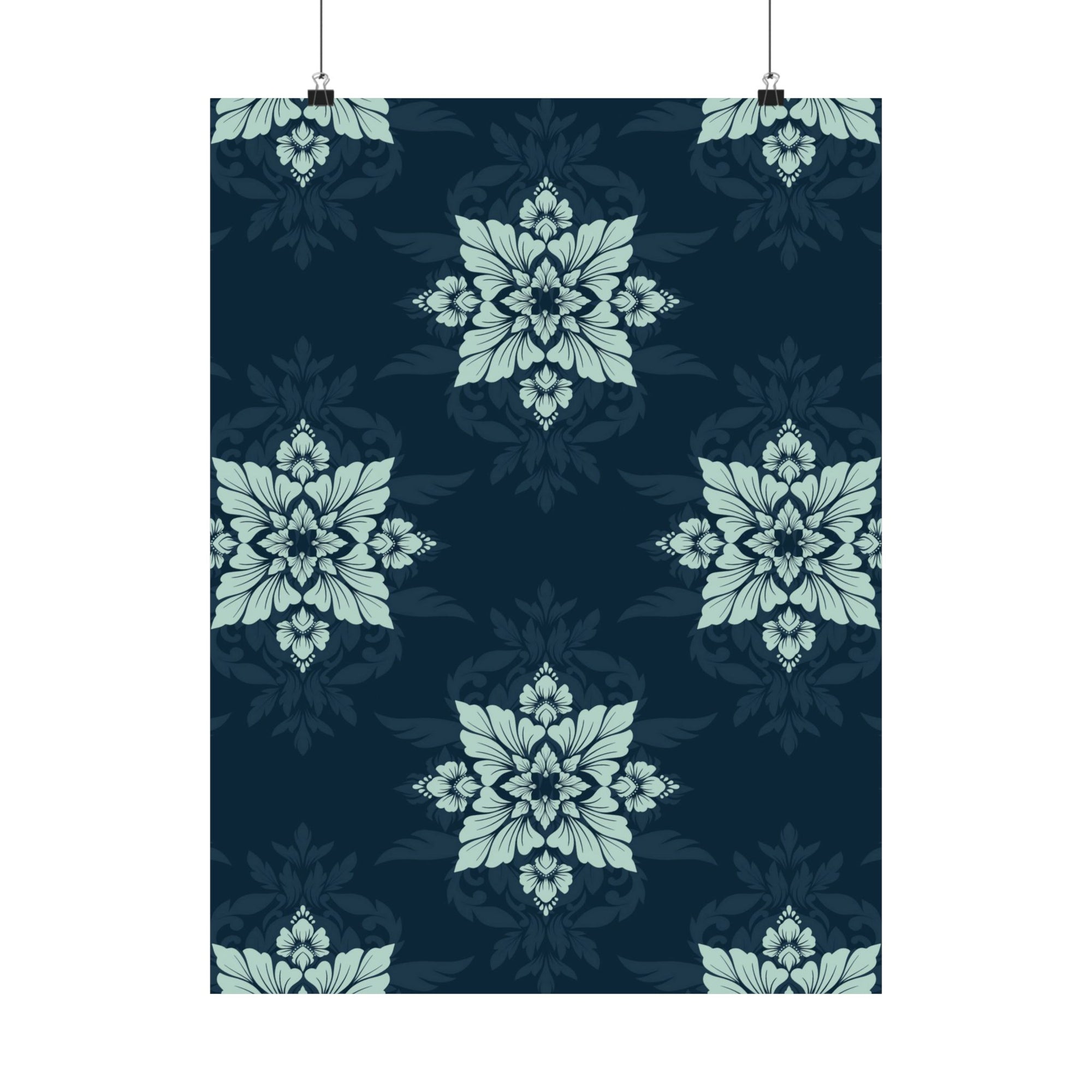 Damask Pattern 024 - 18 in x 24 in Matte Poster