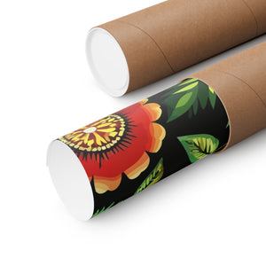 Folk Floral Pattern, Polish Inspired 01 - 18 in x 24 in Matte Poster