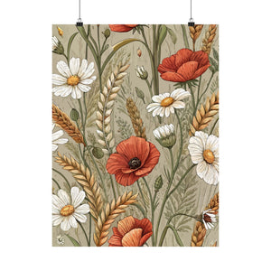Wildflowers Pattern 141 - 18 in x 24 in Matte Poster