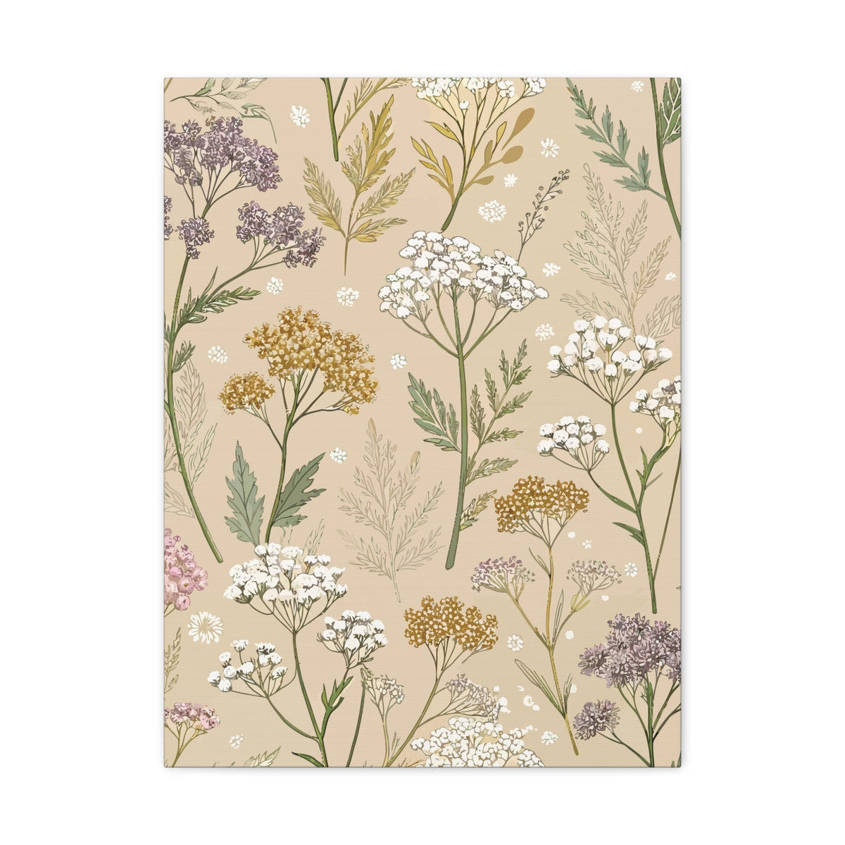Wildflowers Pattern 067 - 18 in x 24 in Matte Canvas, Stretched, 1.25 in
