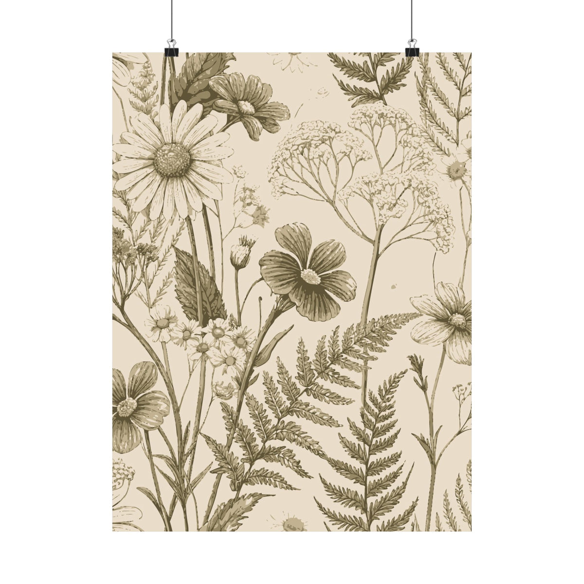 Wildflowers Pattern 126 - 18 in x 24 in Matte Poster