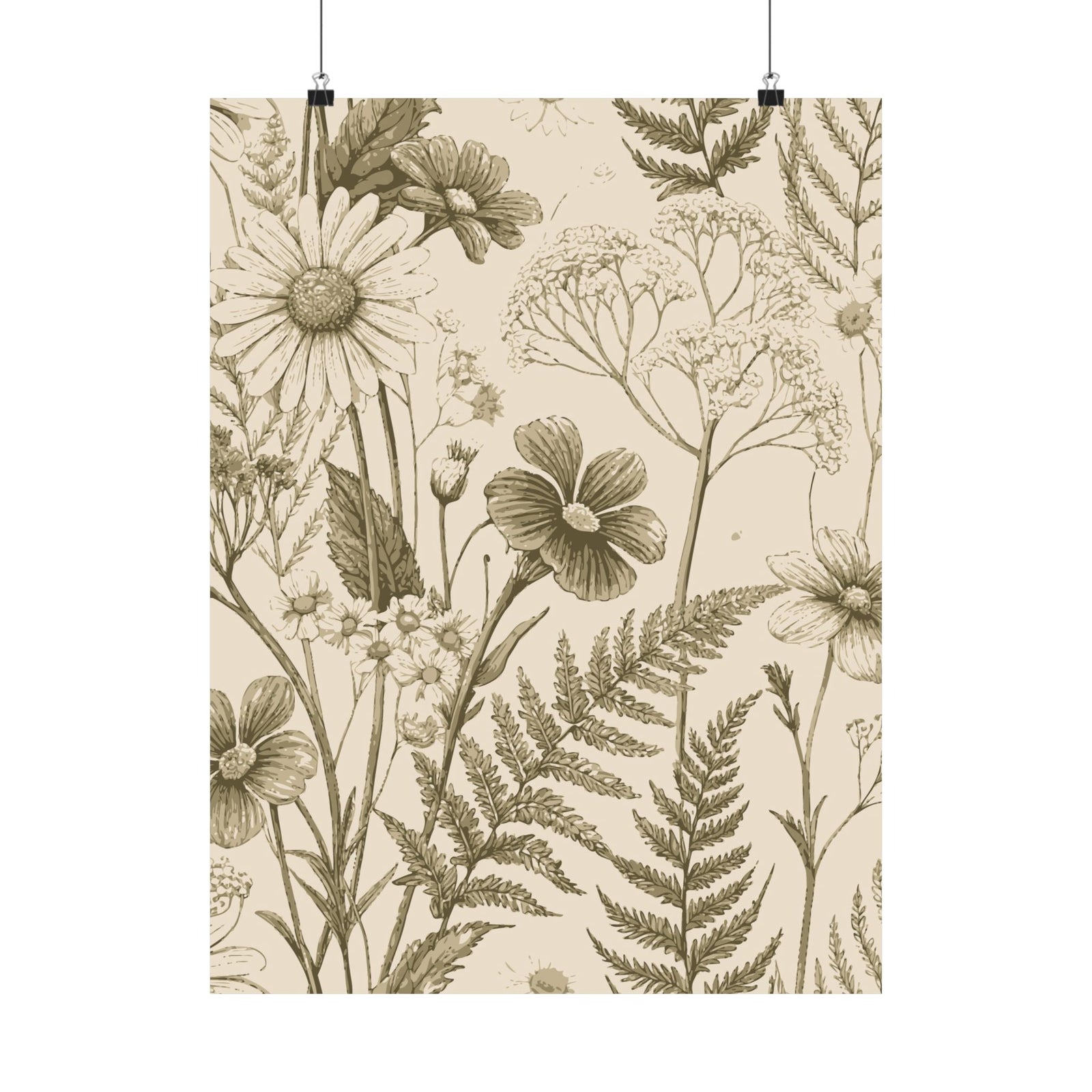 Wildflowers Pattern 126 - 18 in x 24 in Matte Poster
